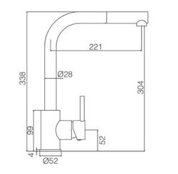 Rubinetto da cucina cromato Malta Ref.GCE006 Imex