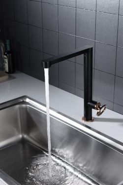 Grifo Olimpo para cocina negro oro-rosa Ref.GCC033/NOR Imex