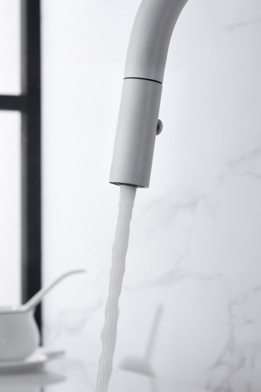 Grifo cocina extraible Samoa blanco mate Ref.GCE017/BL Imex