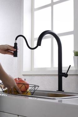 Grifo cocina extraible Samoa negro Ref.GCE017/NG Imex