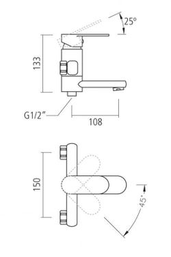 Boston Aquassent Badewannenhahn