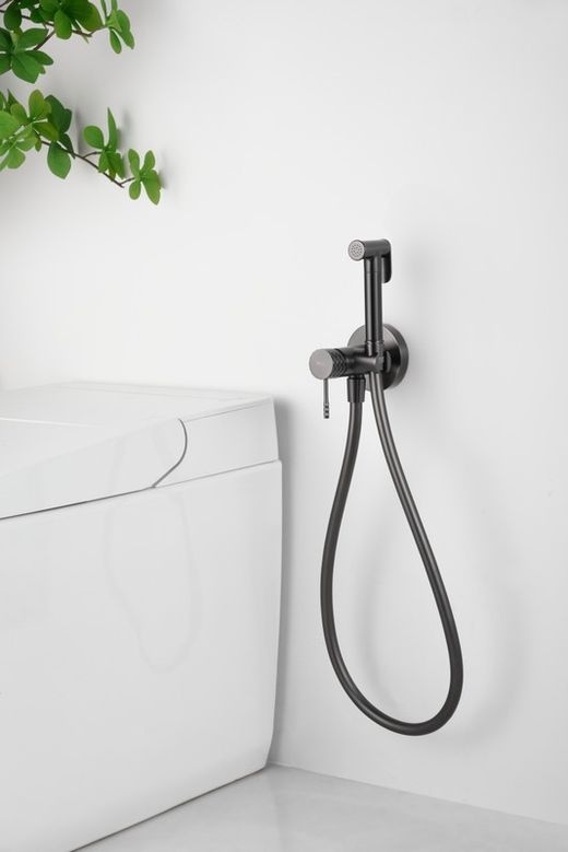 Imex Μαύρο πιστόλι μεταλλικό ενσωματωμένο μοχλό μπιντέ βρύση Genoa RDG053/BGM