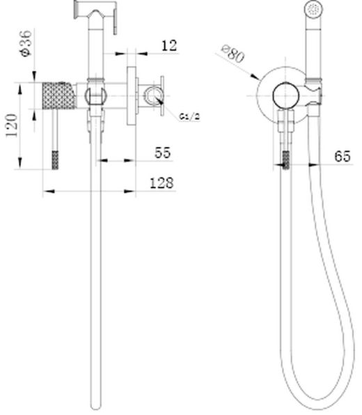Grifo de bidé empotrado monomando Génova Cromo RDG053 Imex