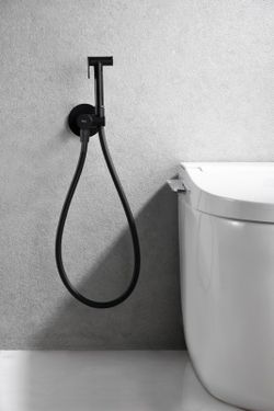 Imex Génova Matt Black RDG053/NG Inbyggd engrepps bidétapp