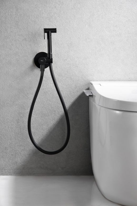 Imex Génova Matt Black RDG053/NG Inbyggd engrepps bidétapp