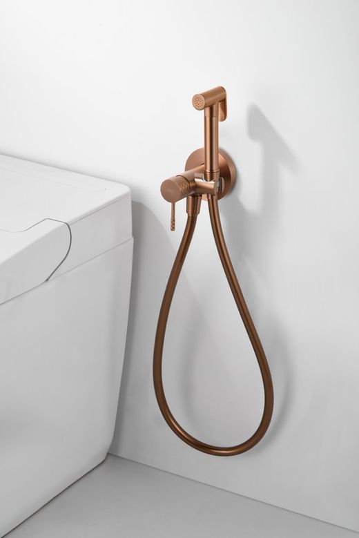 Imex Genova κρυφή βρύση μπιντέ με μονό μοχλό βουρτσισμένο ροζ χρυσό RDG053/ORC