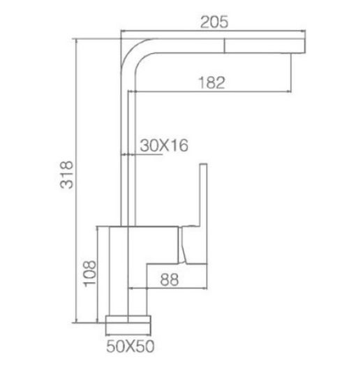 Βρύση κουζίνας Chrome Cox Ref GCC001 Imex
