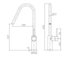 Grifo monomando cocina Kenia cromado Ref GCE020 Imex