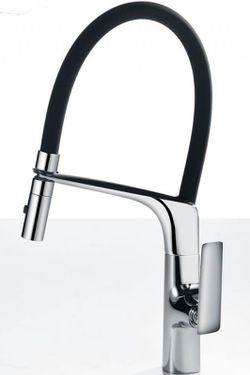 Grifería de cocina flexible Lanzarote acabado cromado/negro Ref GCE015 Imex