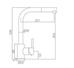 Aixeta de cuina Moscou cromat Ref GCE006/AC Imex