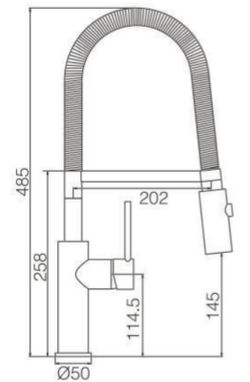 Grifo de cocina extraible Toulouse cromado Ref GCE008 Imex