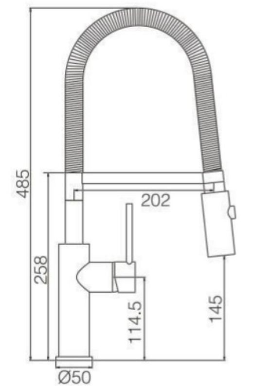 Grifo de cocina extraible Toulouse cromado Ref GCE008 Imex