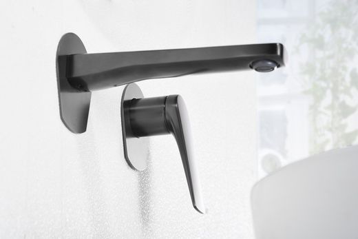 Delos Svart pistolmetall inbyggd ettgreppsvattenkran GLD055/BGM Imex