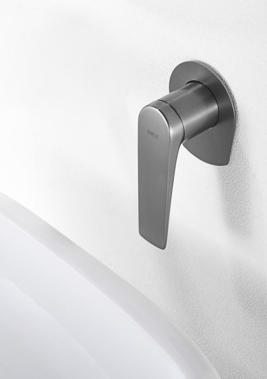 Delos Svart pistolmetall inbyggd ettgreppsvattenkran GLD055/BGM Imex