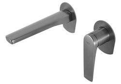 Grifo de lavabo empotrado monomando Delos Black gun metal GLD055/BGM Imex