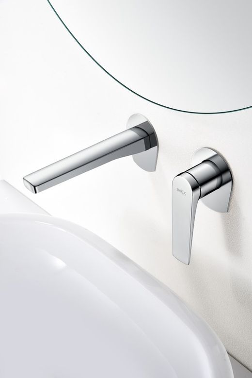 Grifo de lavabo empotrado monomando Delos Cromado GLD055 Imex