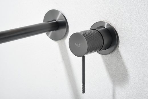 Génova Svart pistolmetall engrepps inbyggd tvättställskran GLG053/BGM Imex