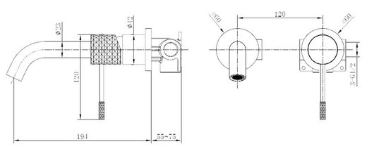 Imex Génova Chrome Single-lever Built-in Basin Mixer Tap GLG053