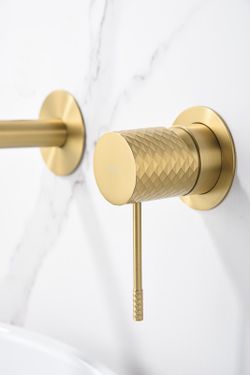 Génova Borstad guld Enkelhandtags dold tvättställsblandare GLG053/OC