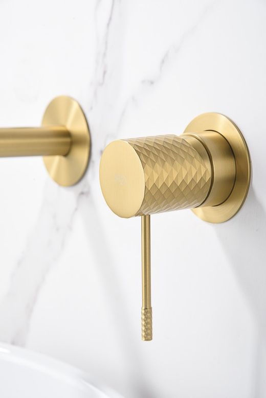 Génova Borstad guld Enkelhandtags dold tvättställsblandare GLG053/OC