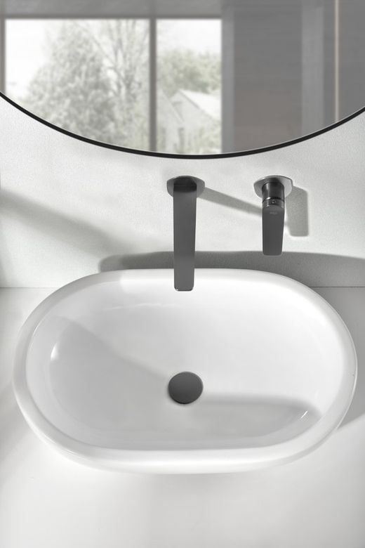 Grifo de lavabo empotrado monomando Nápoles Black gun metal GLN047/BGM Imex