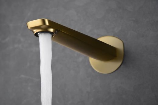 Naples Brushed Gold Enkelhendel Verborgen Wastafelmengkraan GLN047/OC Imex