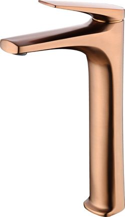 Grifo monomando lavabo alto Delos Oro rosa cepillado BDD055-3ORC Imex