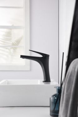 Delos Wastafelkraan met enkele handgreep Matzwart BDD055-1NG Imex