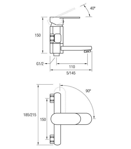 Aquassent Detroit Badewannenarmatur