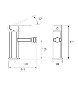 Μπιντέ Aquassent Detroit tap