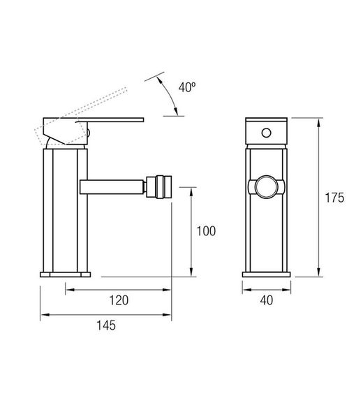Μπιντέ Aquassent Detroit tap