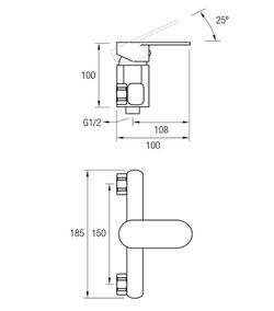 Βρύση ντους Aquassent Detroit