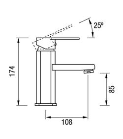Βρύση λεκάνης Aquassent Detroit
