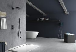 Imex matt svart Portugal inbyggd duschkran