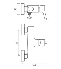 Bateria natryskowa Exer Aquassent