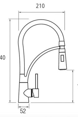 Griferia de cocina  extraible  Nessy Aquassent