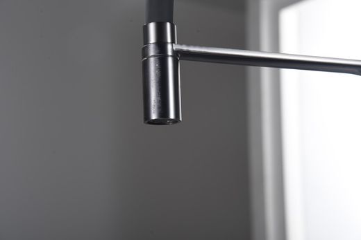 Sena svart diskbänkskran + Black Gun Metal med flexibel vridbar pip Ref. GCE022/OC Imex