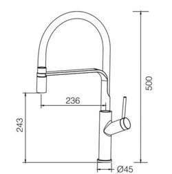 Robinet de lavabo Sena noir bec flexible orientable Réf.GCE022/NG Imex
