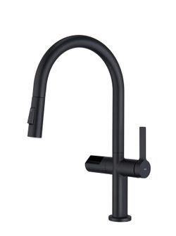 Grifo fregadero Turín negro caño extraíble Ref. GCE021/NG Imex