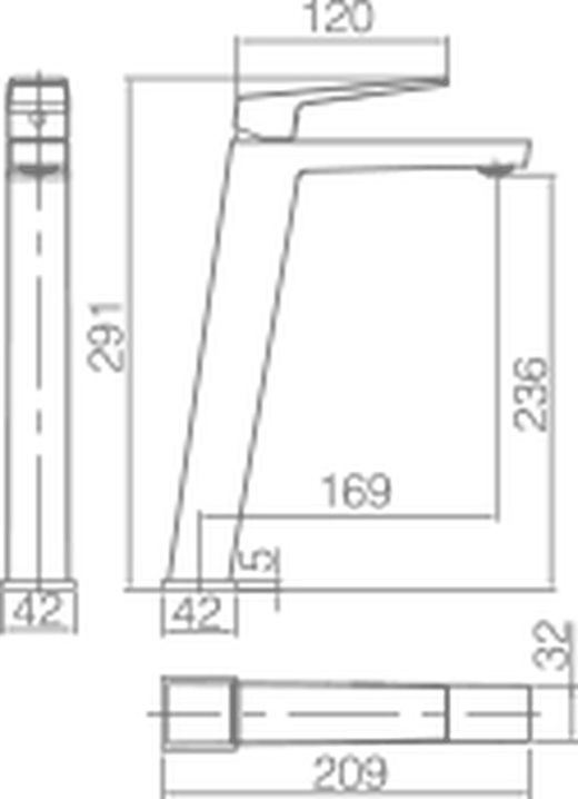 Rubinetto lavabo alto Art bianco opaco Imex