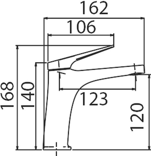 Delos chromowana jednouchwytowa bateria umywalkowa BDD055-1 Imex