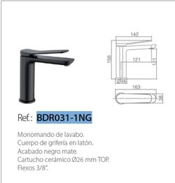 Grifo lavabo Dinamarca negro BDR031-1NG Imex