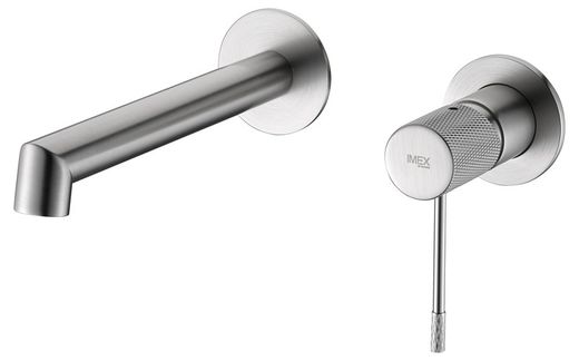 Imex Brushed Nickel Line Einbau-Waschtischarmatur