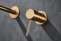 Grifo lavabo empotrado Monza oro cepillado GLM039/OC Imex