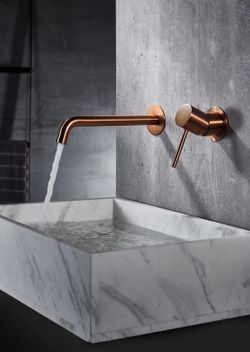 Grifo lavabo empotrado Monza oro-rosa cepillado GLM039/ORC Imex