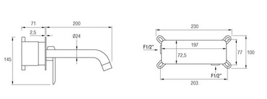 Chrome Kenia inbyggd diskbänk. Aquassent