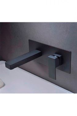 Grifo lavabo empotrado Suiza negro mate GLE020/NG Imex