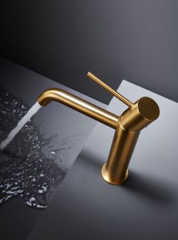 Monza Waschtischarmatur aus gebürstetem Gold BDM039-1OC Imex