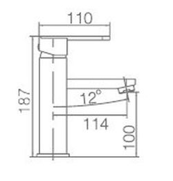 Grifo lavabo Roma negro BDX023-1NG Imex
