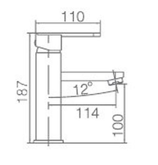 Grifo lavabo Roma negro BDX023-1NG Imex